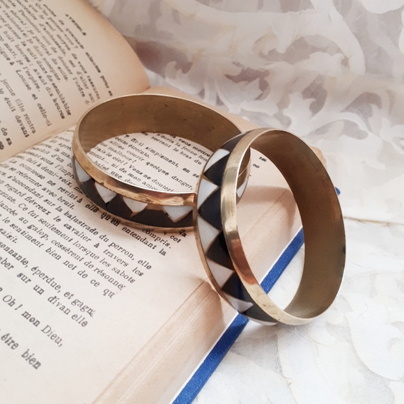 Set of 2 vintage handmade bangles, bracelets. - Picture 7 of 8